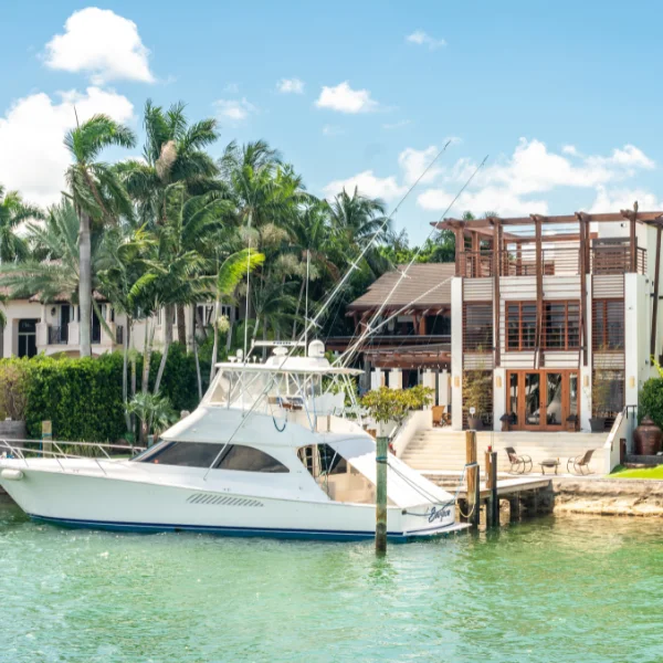 Image of a luxury yacht in Miami.